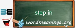 WordMeaning blackboard for step in